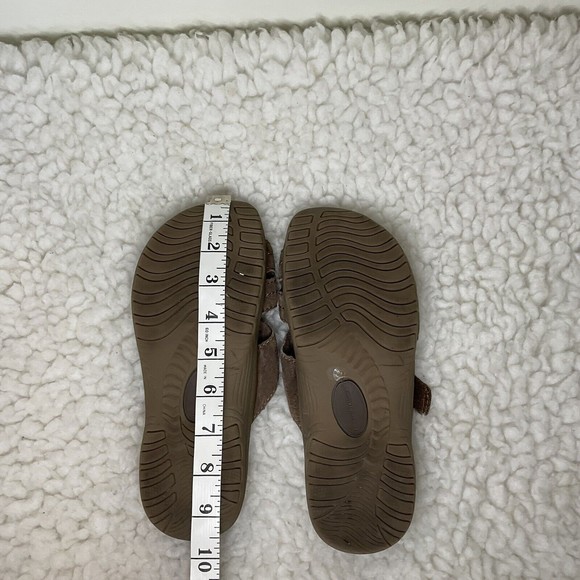 Earth Origins Size 6M Sandals Women's Selbe Slide Brown Suede Welltek Comfort - Picture 4 of 6